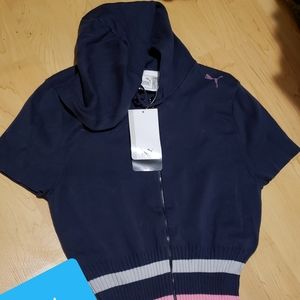 Blouse sweater on hood new